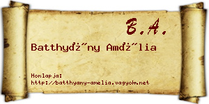 Batthyány Amélia névjegykártya